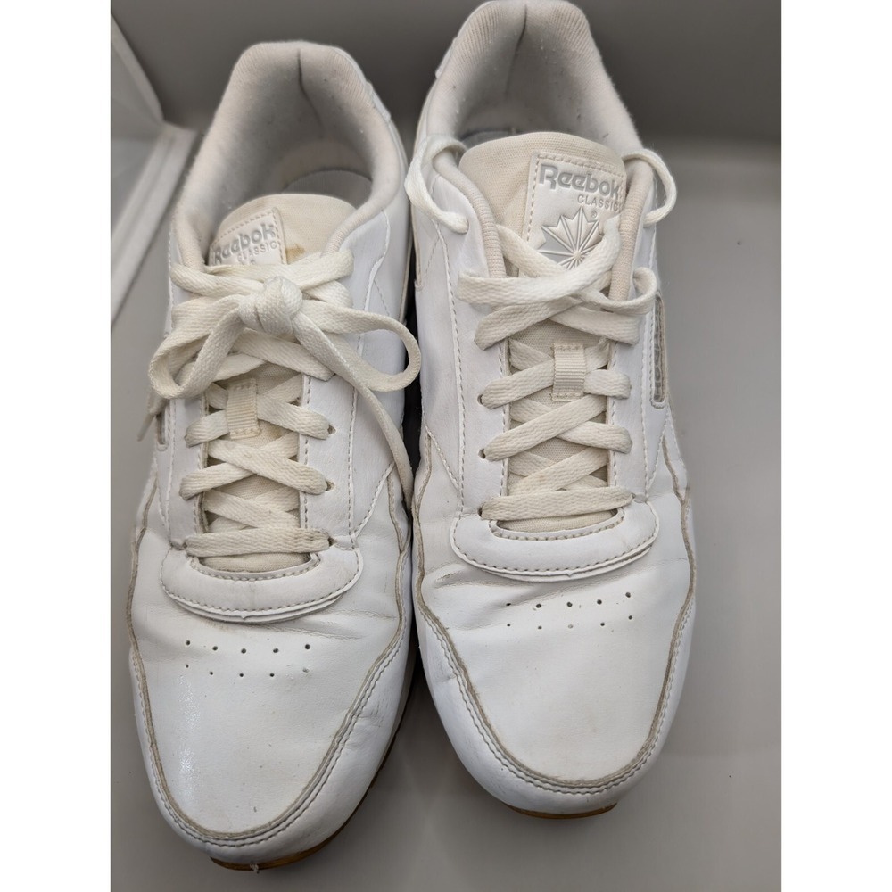 Reebok Classic Leather White Gum Bottom Womens Running Sneakers Shoes Sz 11